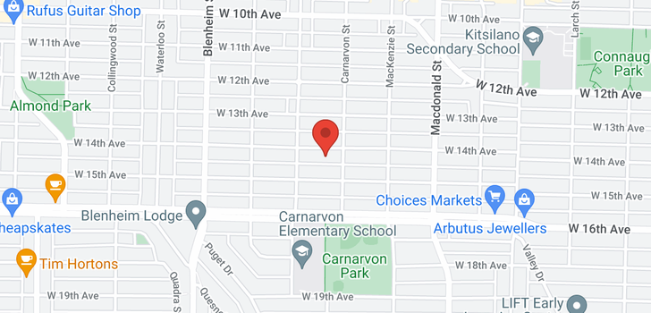 map of 3036 W 14TH AVENUE
